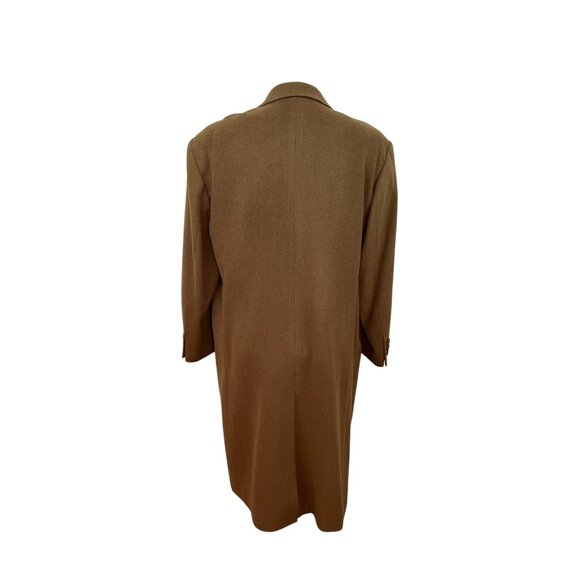 Vintage Angelo Rossi Mens Brown Wool Blend Overcoat With Notched Lapel - Picture 3 of 11